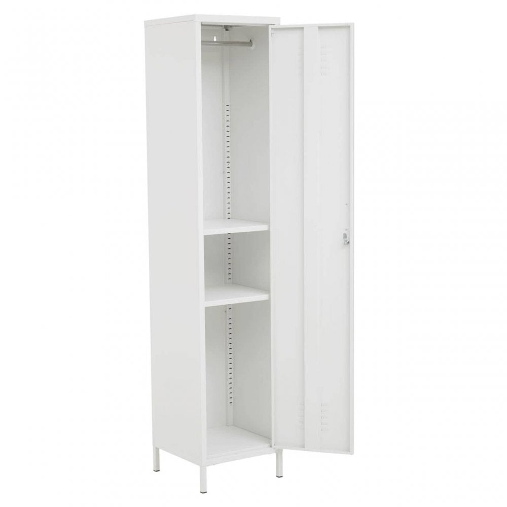 Academy One Door White Metal Locker