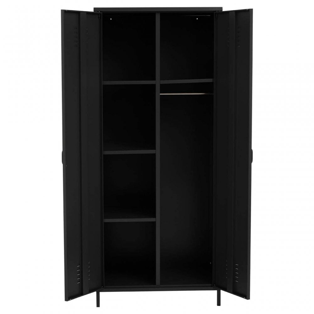 Academy Two Door Black Wardrobe