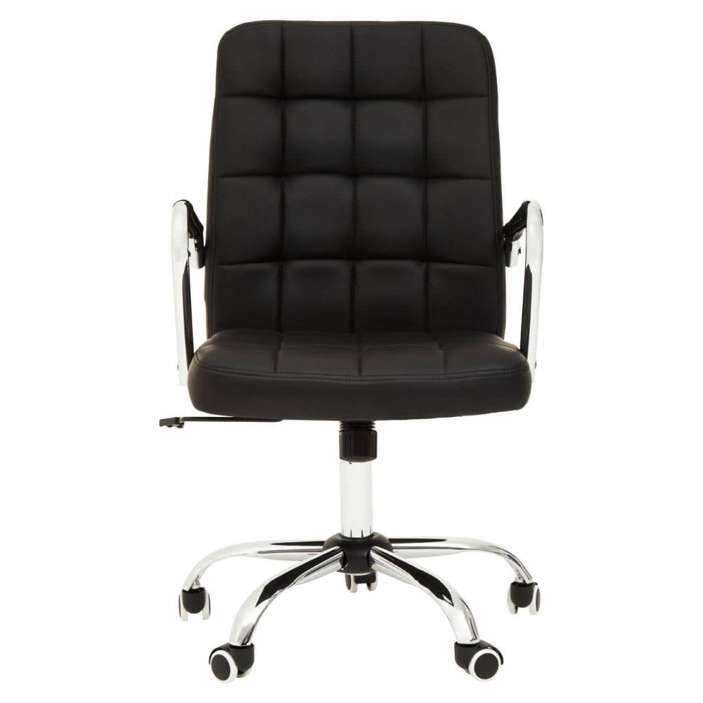 Brent Black Tufted Home Office Chair