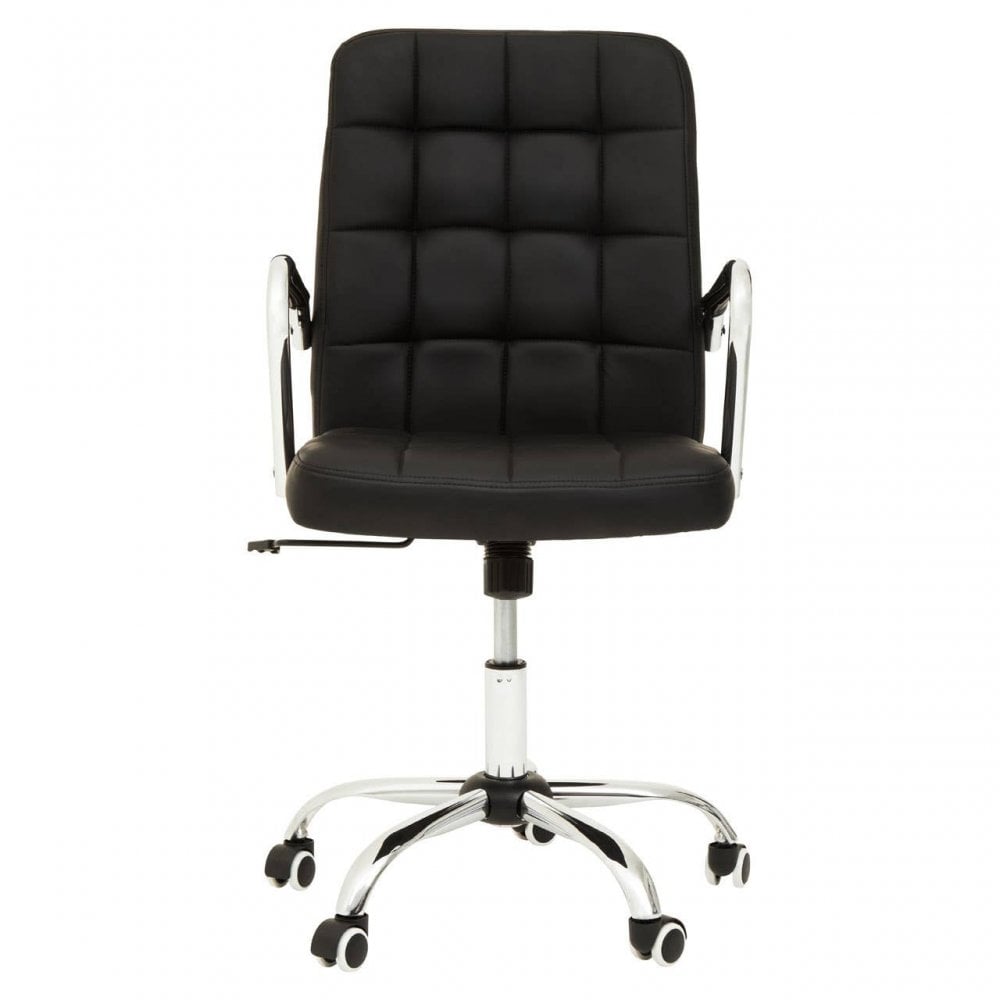 Brent Black Tufted Home Office Chair