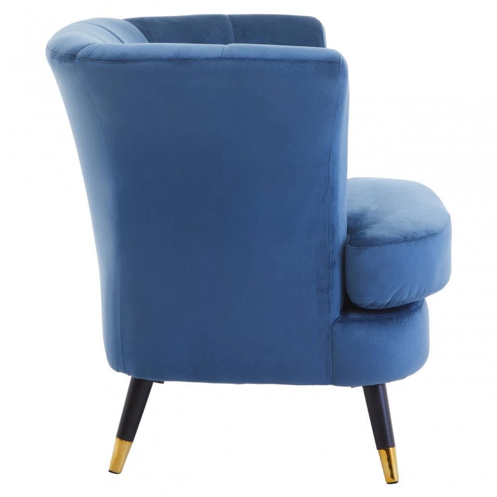 Loretta Midnight Velvet Scalloped Chair