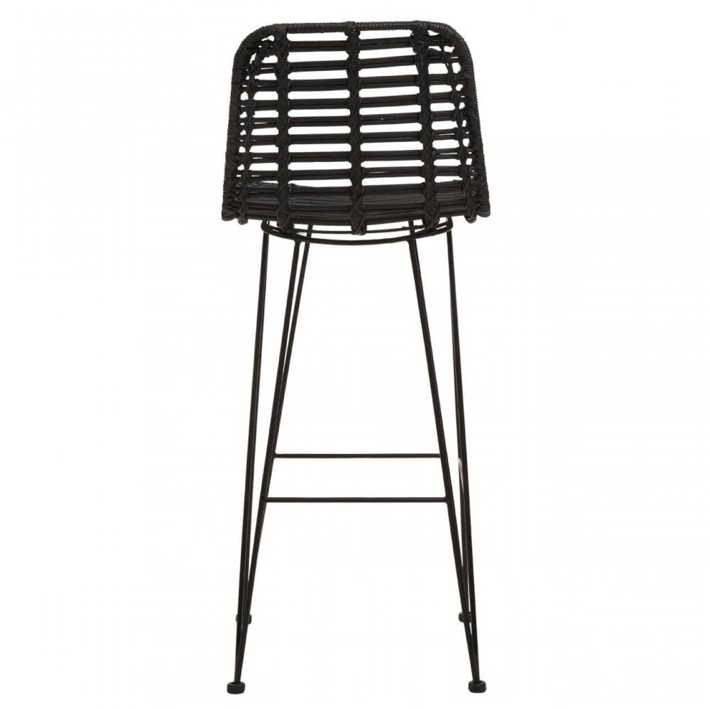 Lagom Black Natural Rattan Bar Chair