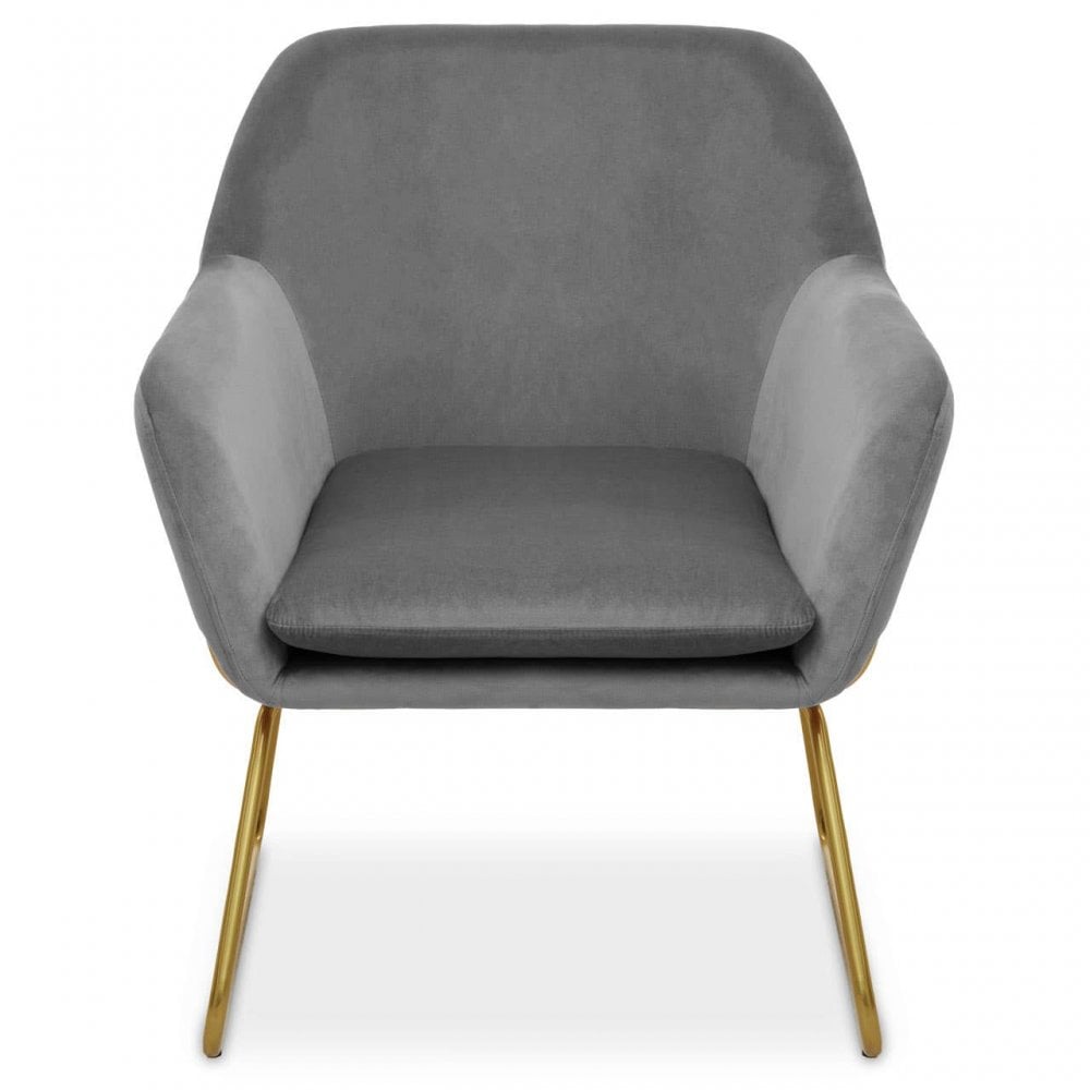 Xander Grey Velvet Armchair
