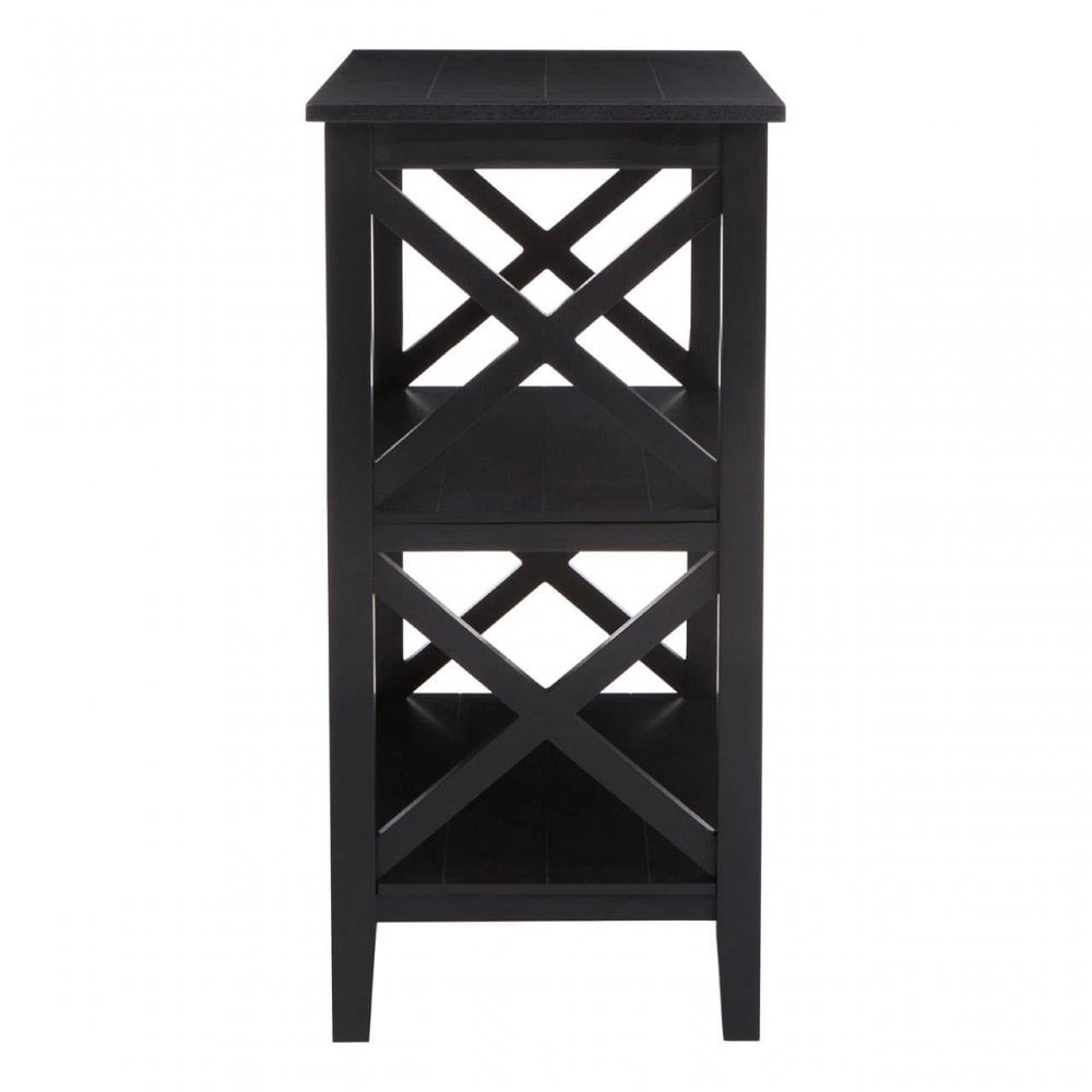 Heritage Three Shelf Black Bookcase