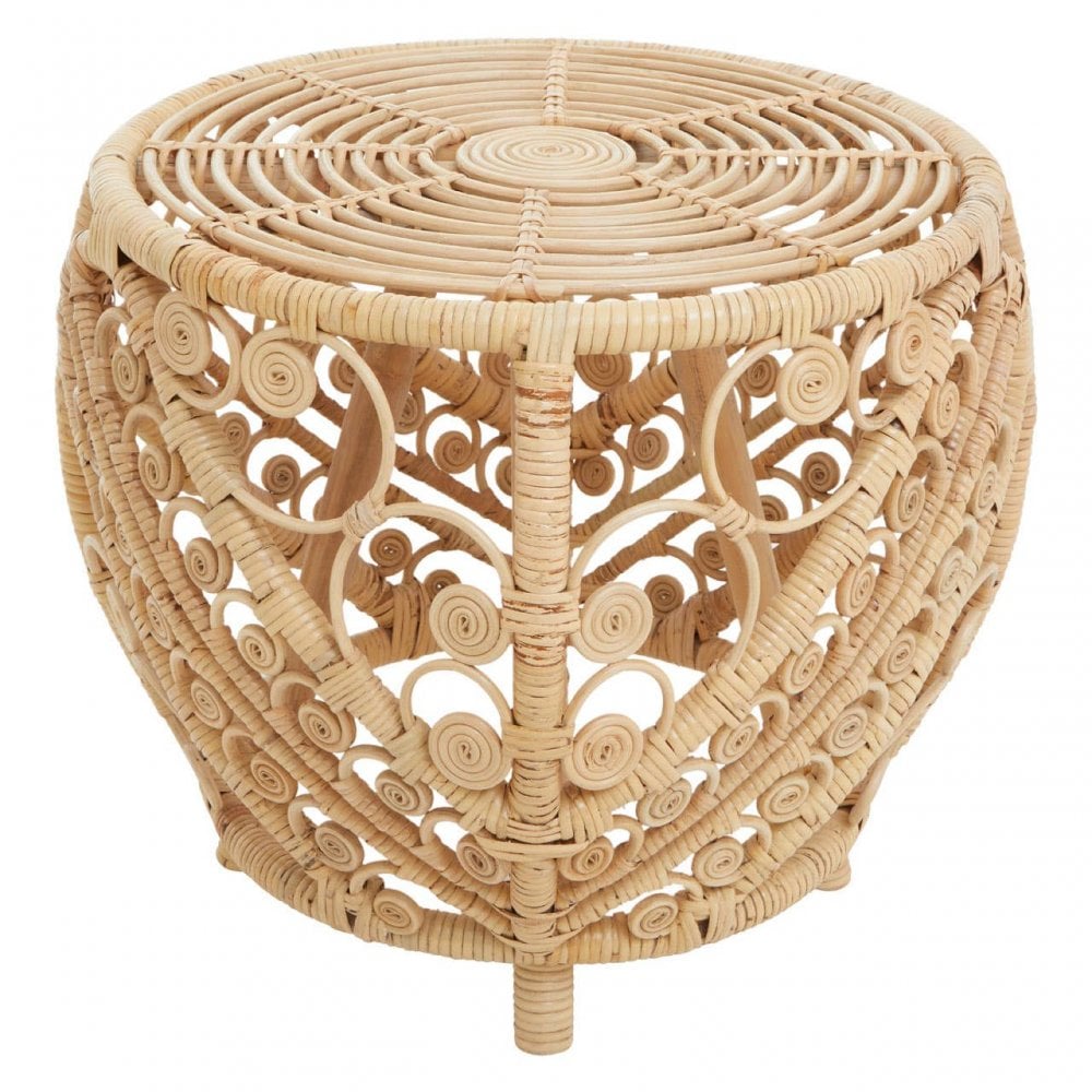 Mataram Large Natural Rattan Stool Or Table