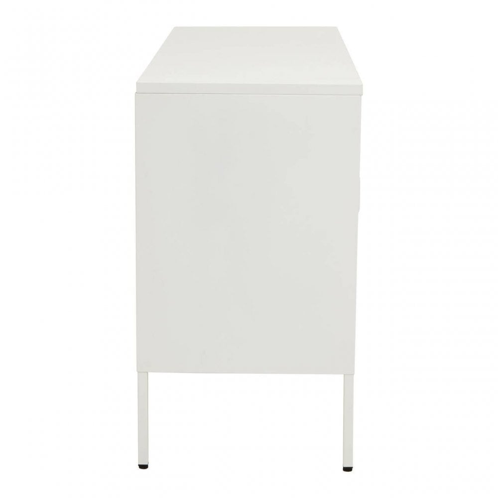 Acier Three Door White Sideboard