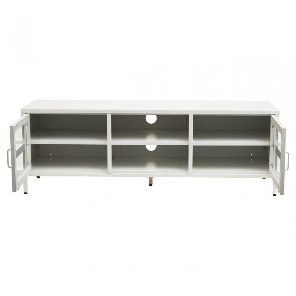 Acier Two Door White Media Unit