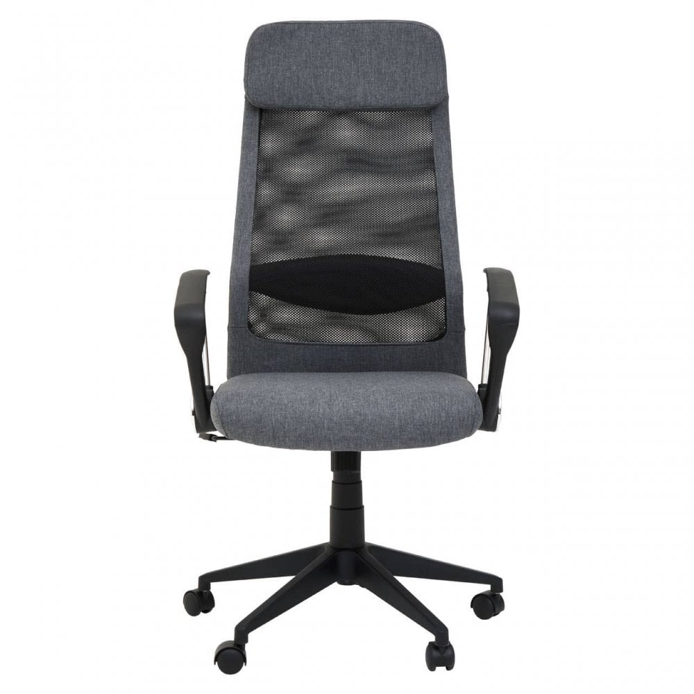 Brent Black Mesh And Grey Fabric Home Office Chair
