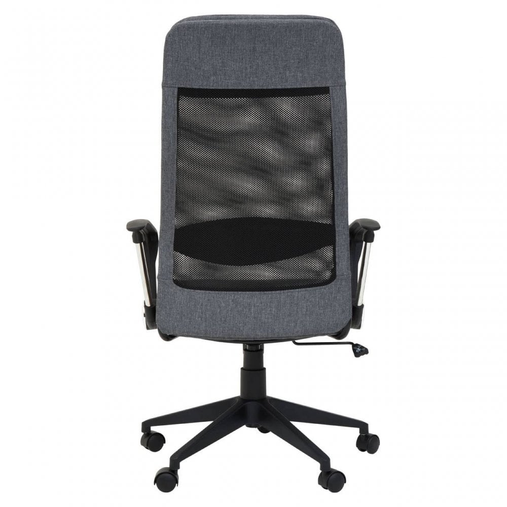 Brent Black Mesh And Grey Fabric Home Office Chair