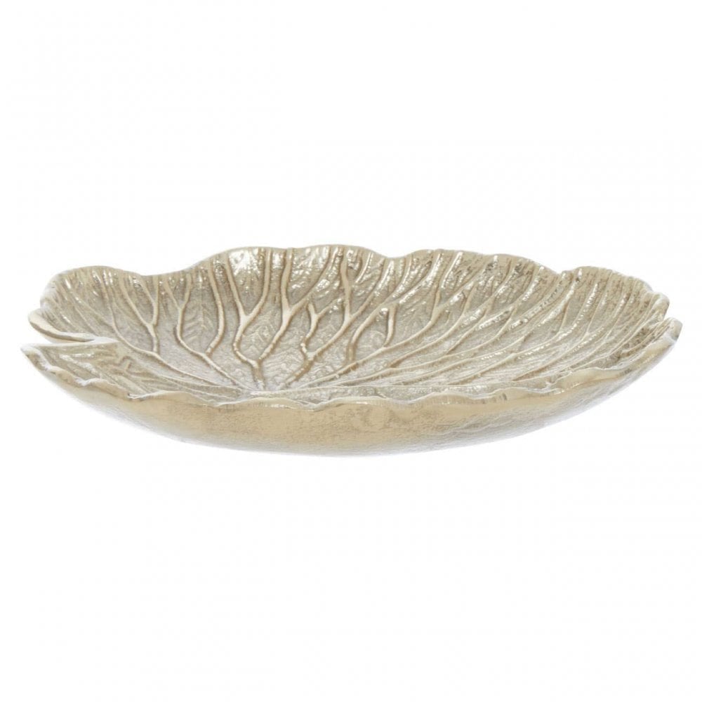 Salma Small Gold Finish Lotus Leaf Plate