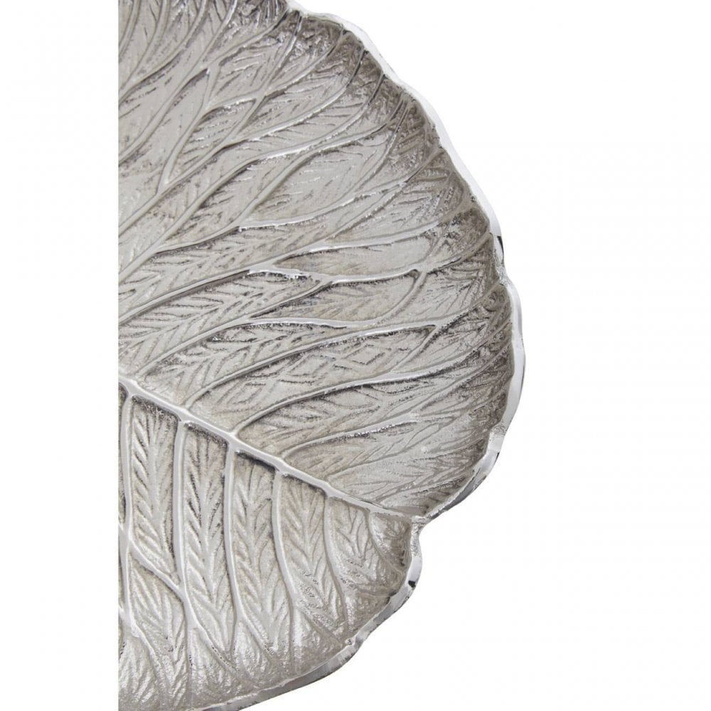 Salma Large Silver Lotus Leaf Plate