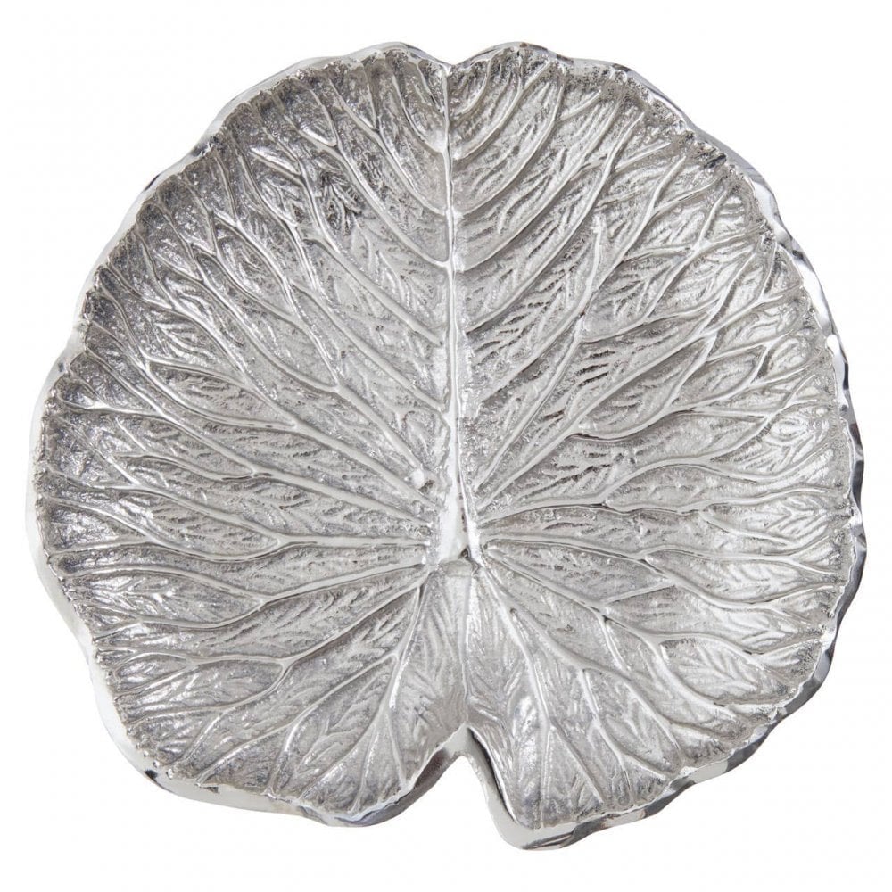 Salma Small Silver Lotus Leaf Plate