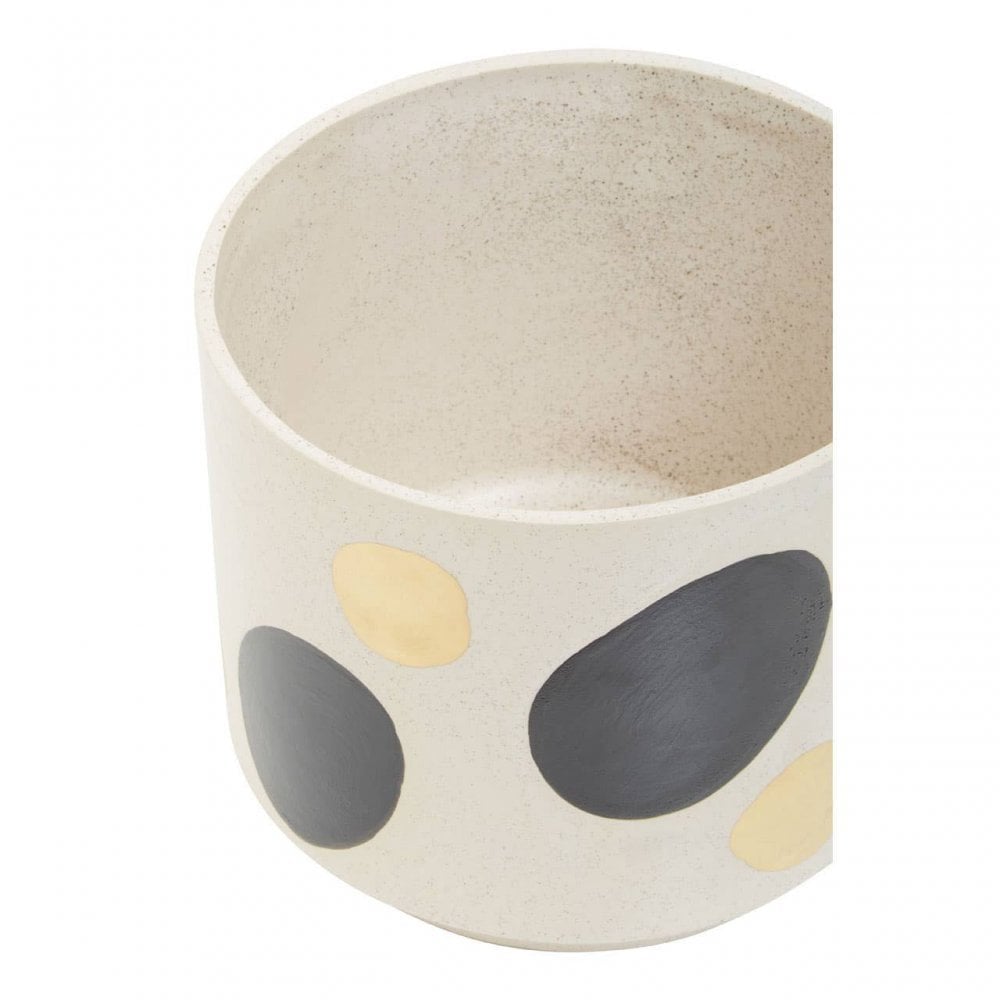 Yuri White And Gold Spotted Planter