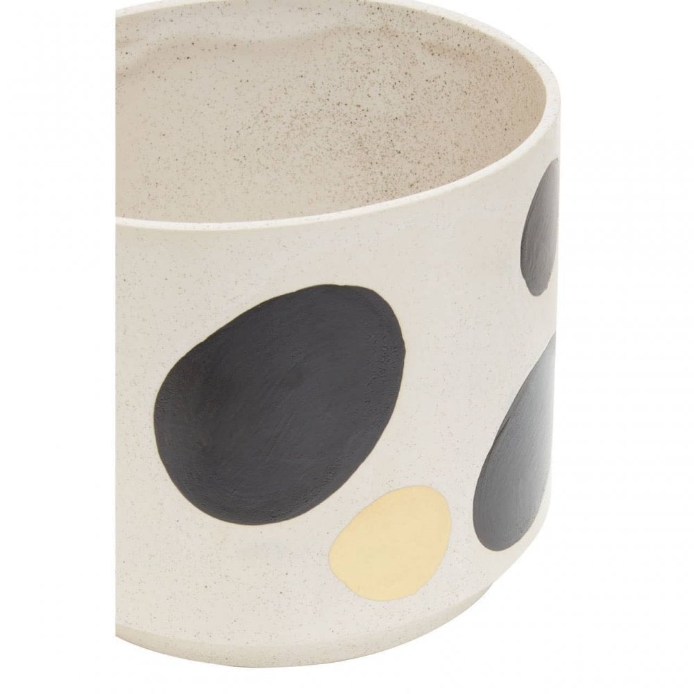 Yuri White And Gold Spotted Planter