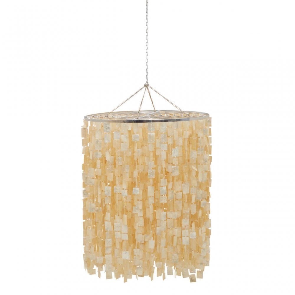 Palu Natural And Gold Shade Pendant