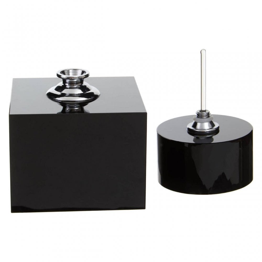 Carrie Black Finish Large Crystal Bottle