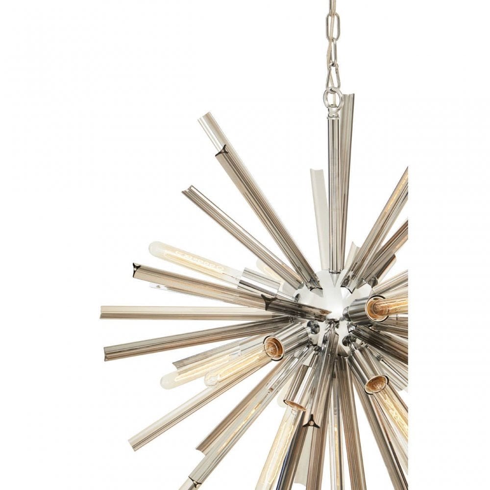 Karlo Smoke Grey Glass And Chrome Finish Light