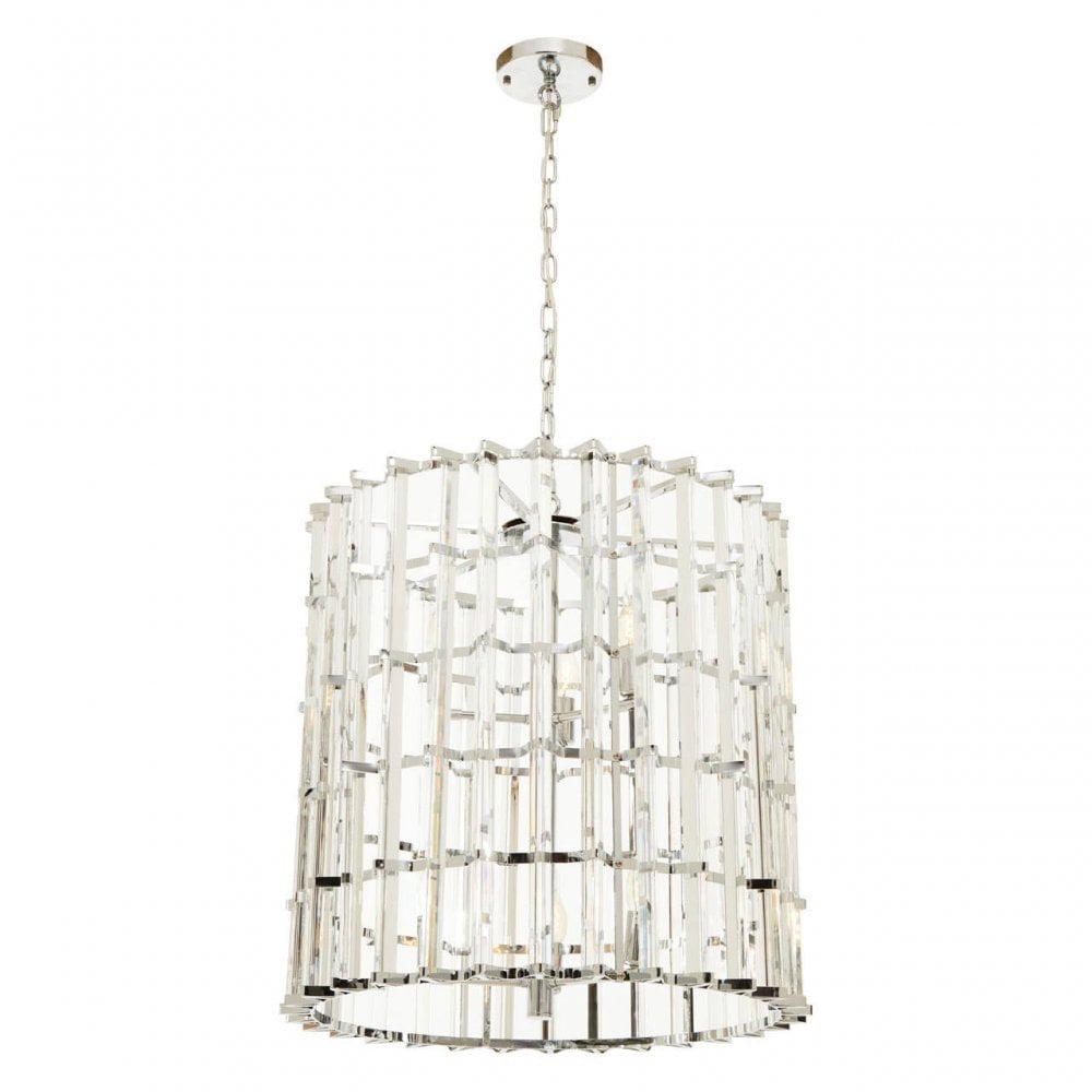 Karli Chrome And Glass Vertical Light