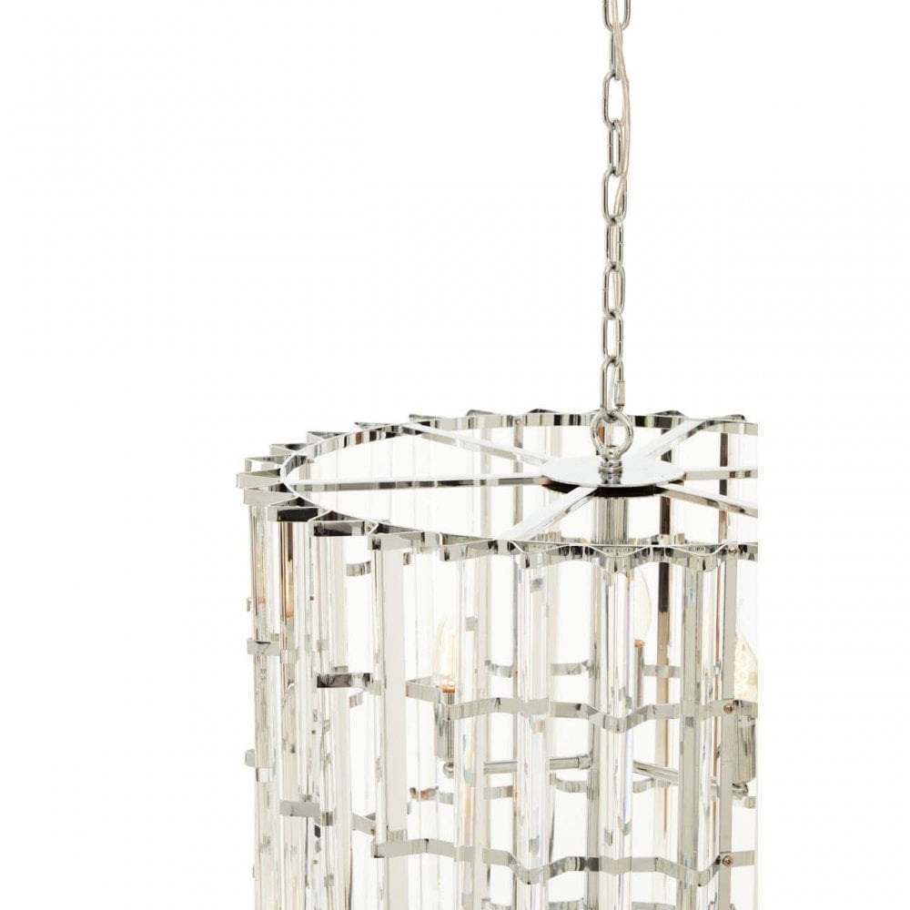 Karli Chrome And Glass Vertical Light