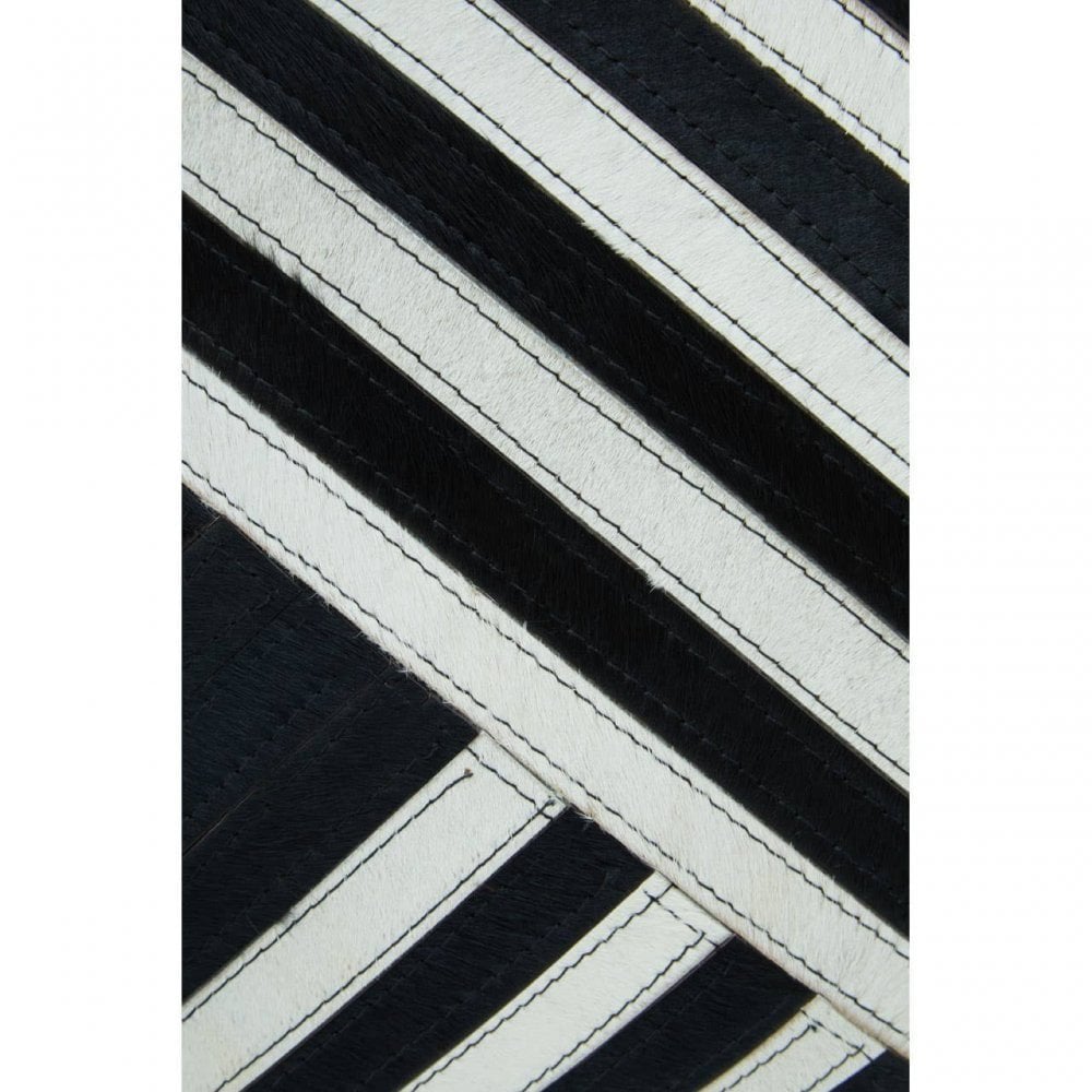 Safira Black And White Suede Cushion