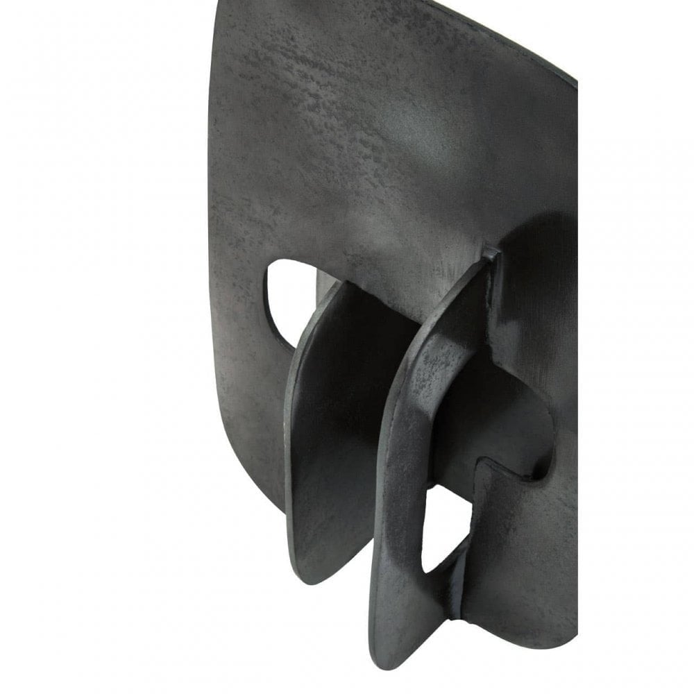 Prato Black Nickel Abstract Sculpture