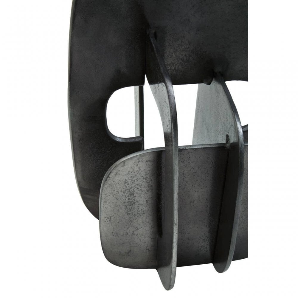 Prato Black Nickel Abstract Sculpture