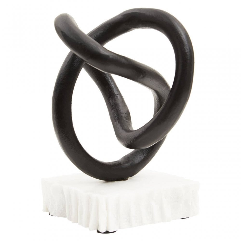 Mirano Matt Black Knot Sculpture