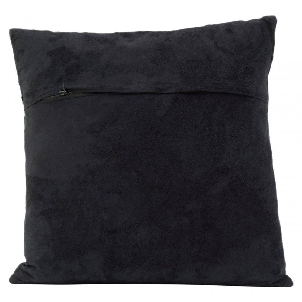 Safira Black And Grey Suede Cushion