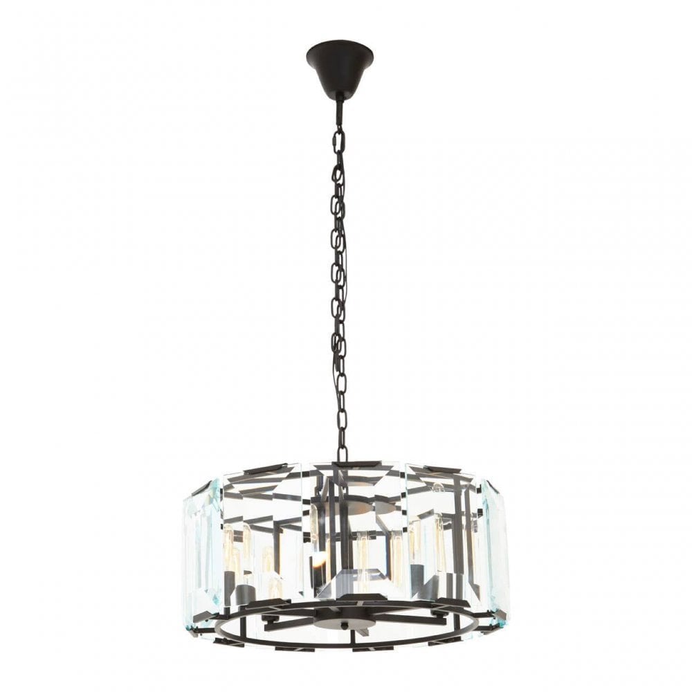 Babylon Small Black Iron Chandelier