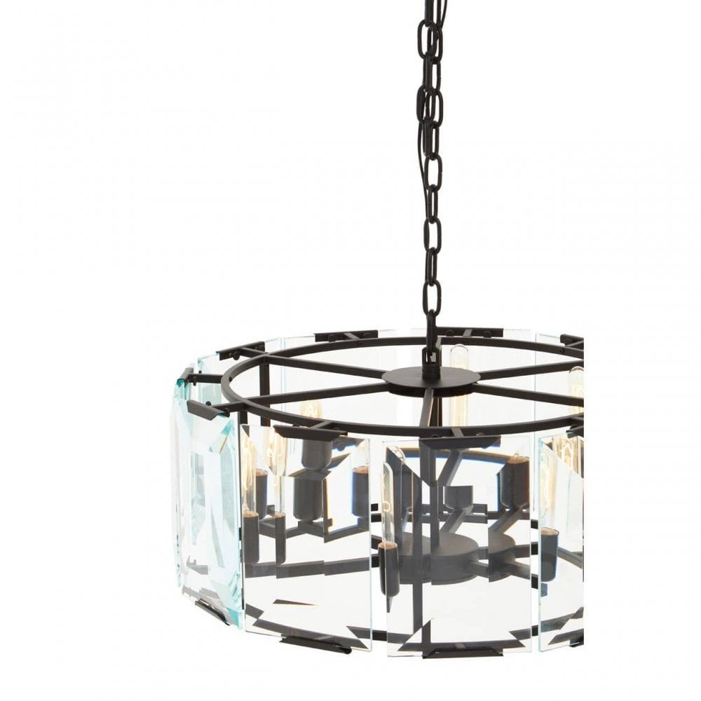 Babylon Small Black Iron Chandelier