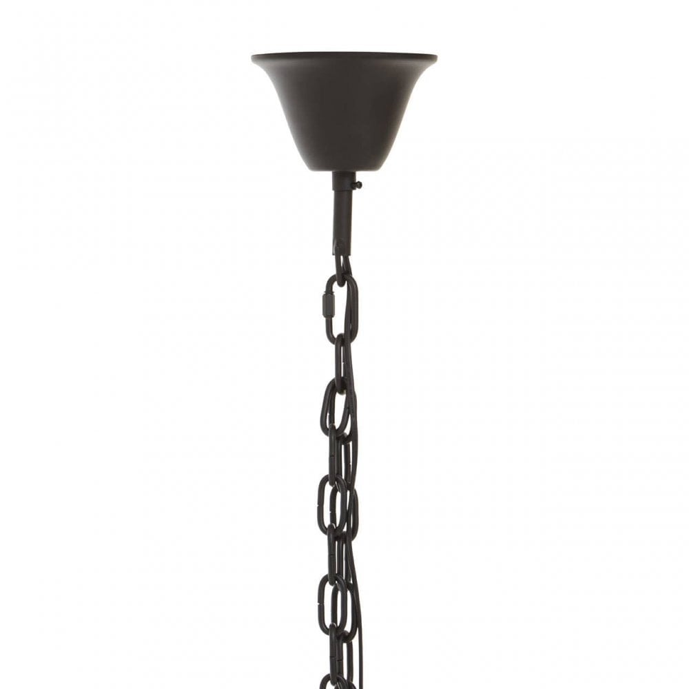 Babylon Small Black Iron Chandelier