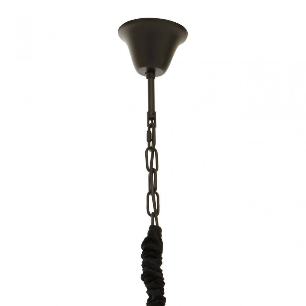 Babylon Six Bulb Black Crystal Chandelier