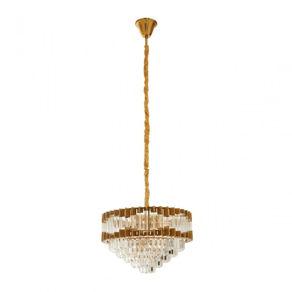 Babylon Four Bulb Antique Gold Chandelier