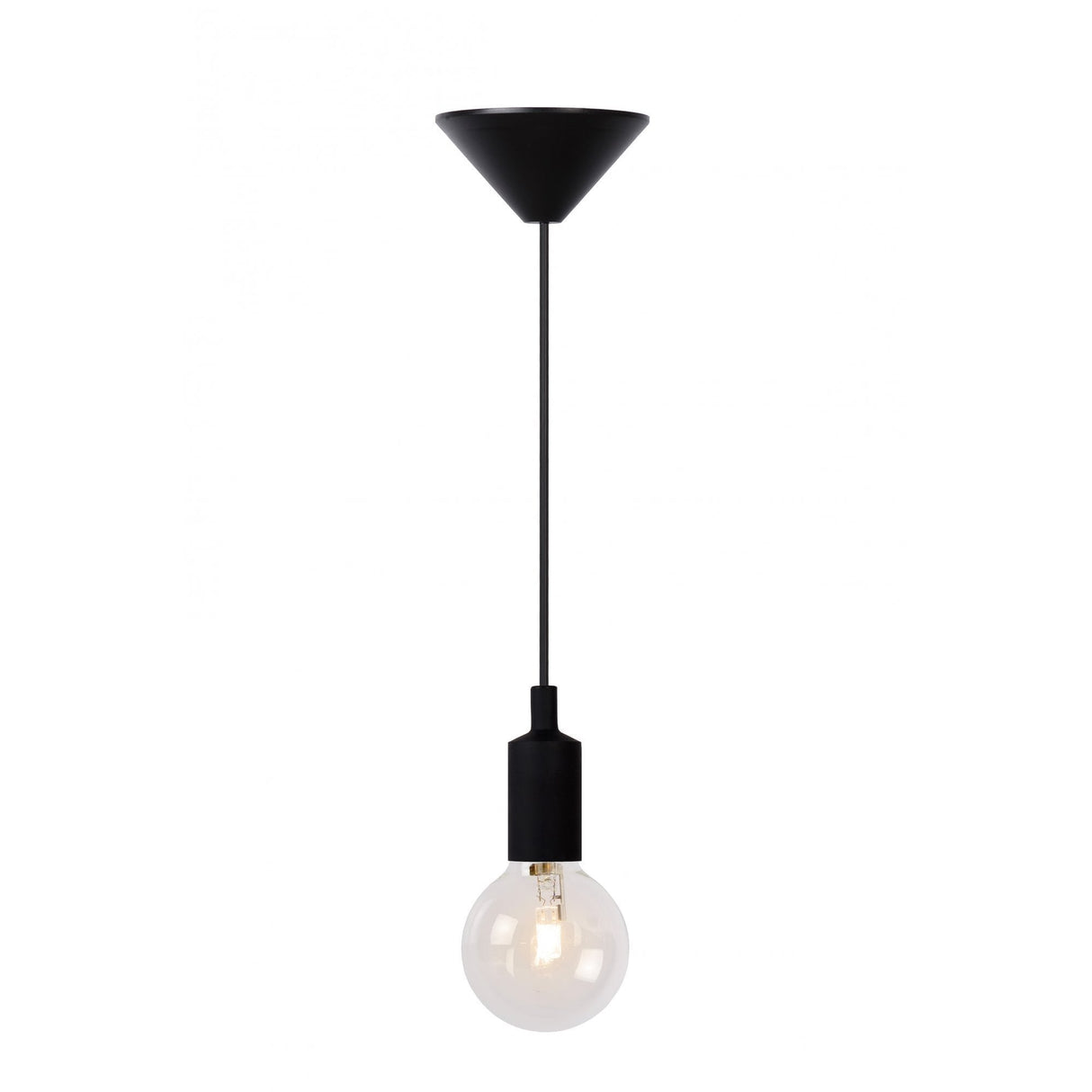 Lucide FIX - Modern Black Pendant Light - Ø 10 cm - E27 Socket