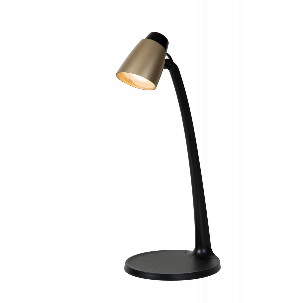 Lucide LUDO - Classic Brass Desk Lamp with Integrated LED