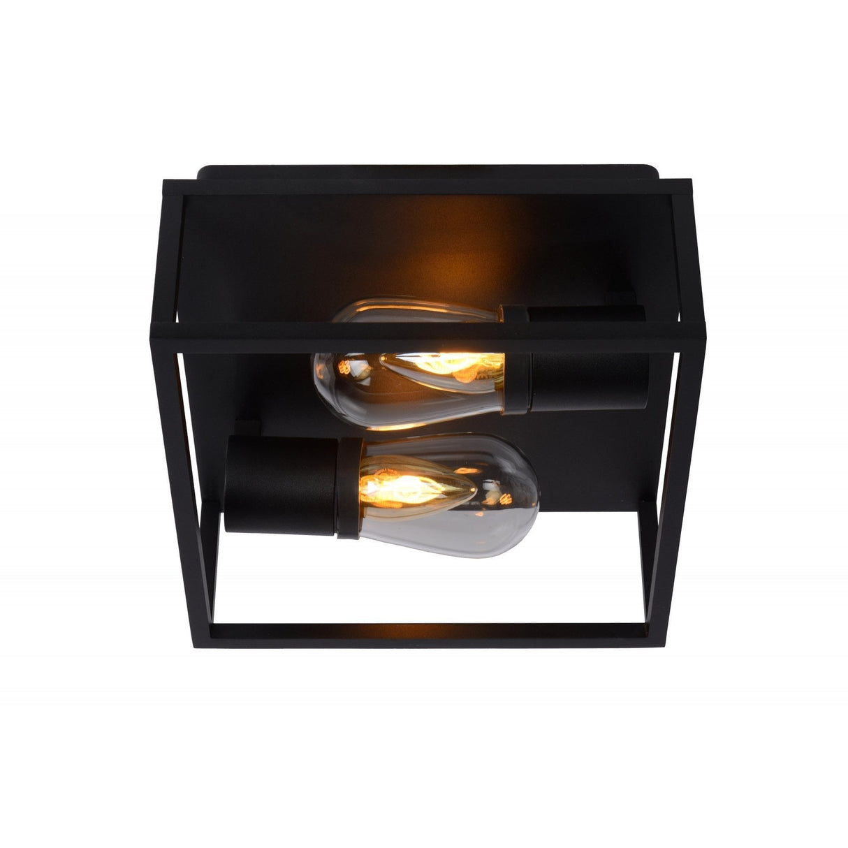 Lucide CARLYN - Modern Black Ceiling Light for Bathroom - 2xE14 - IP54