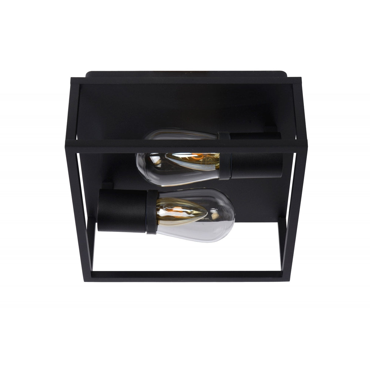 Lucide CARLYN - Modern Black Ceiling Light for Bathroom - 2xE14 - IP54