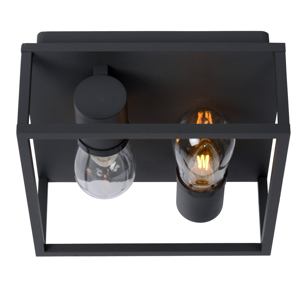 Lucide CARLYN - Modern Black Ceiling Light for Bathroom - 2xE14 - IP54
