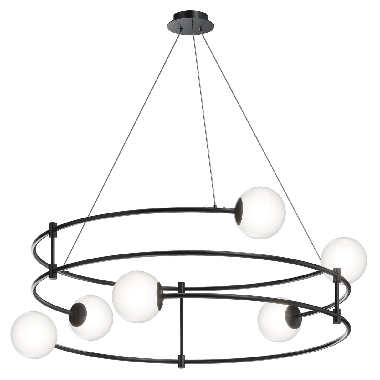 Contemporary Black Metal Balance Pendant Light by Maytoni