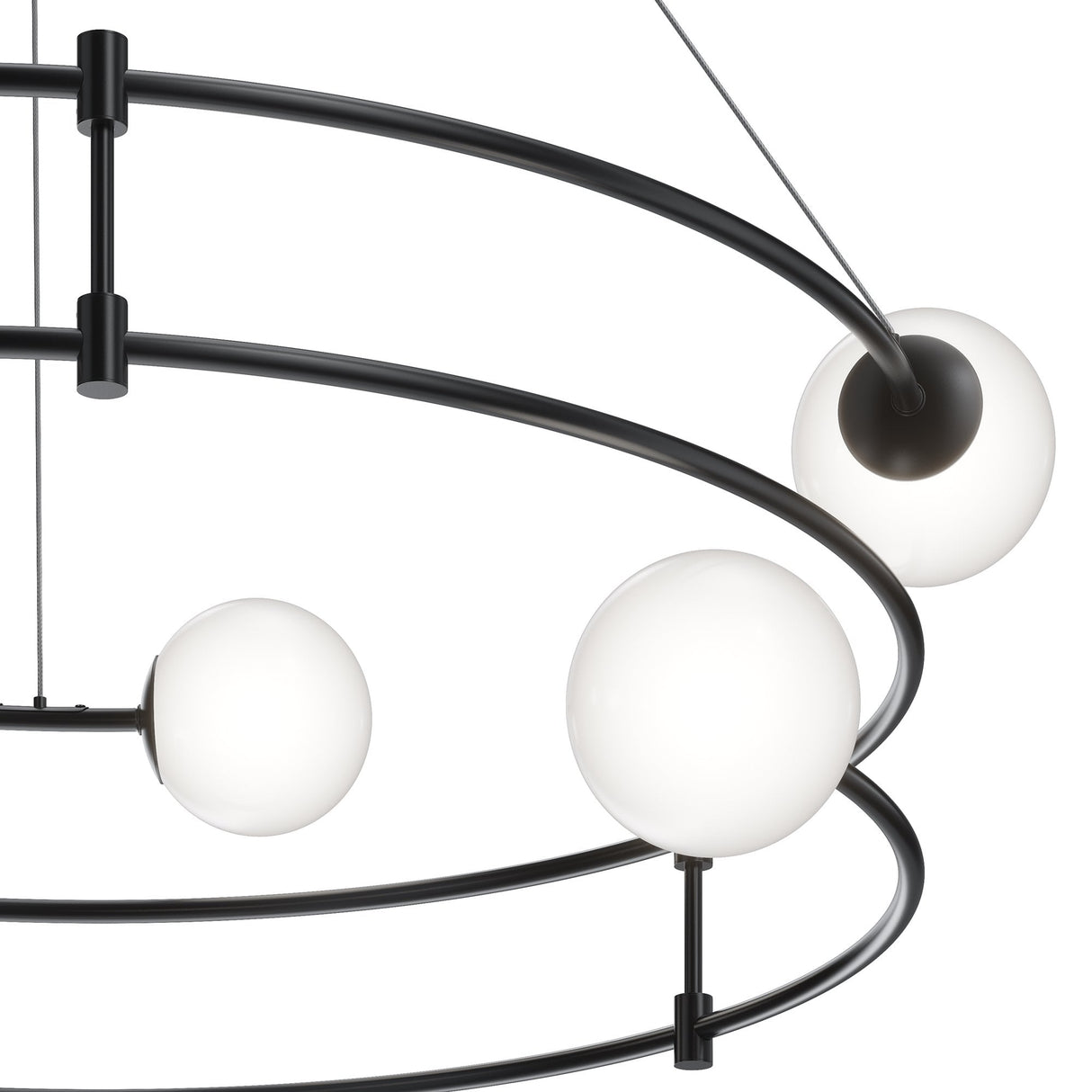 Contemporary Black Metal Balance Pendant Light by Maytoni