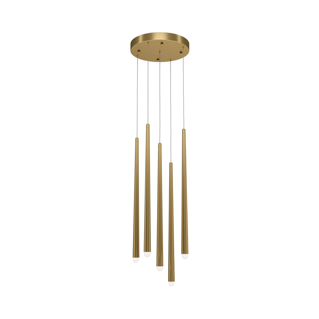 Contemporary Brass Cascade Pendant Light