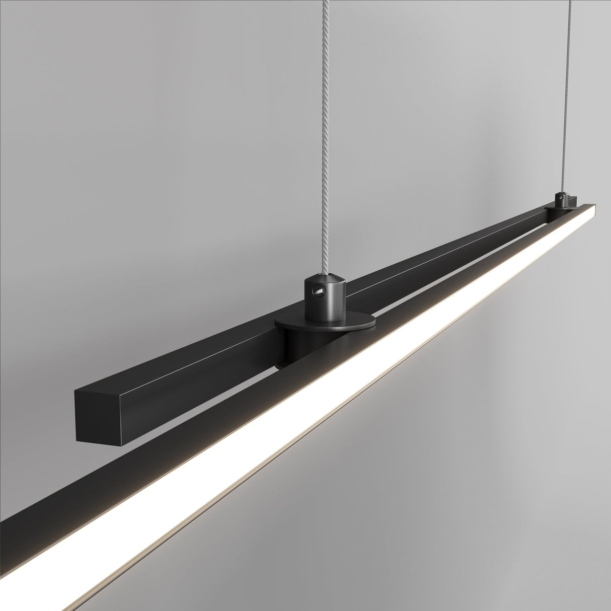 Sleek Black Halo Pendant Light by Maytoni