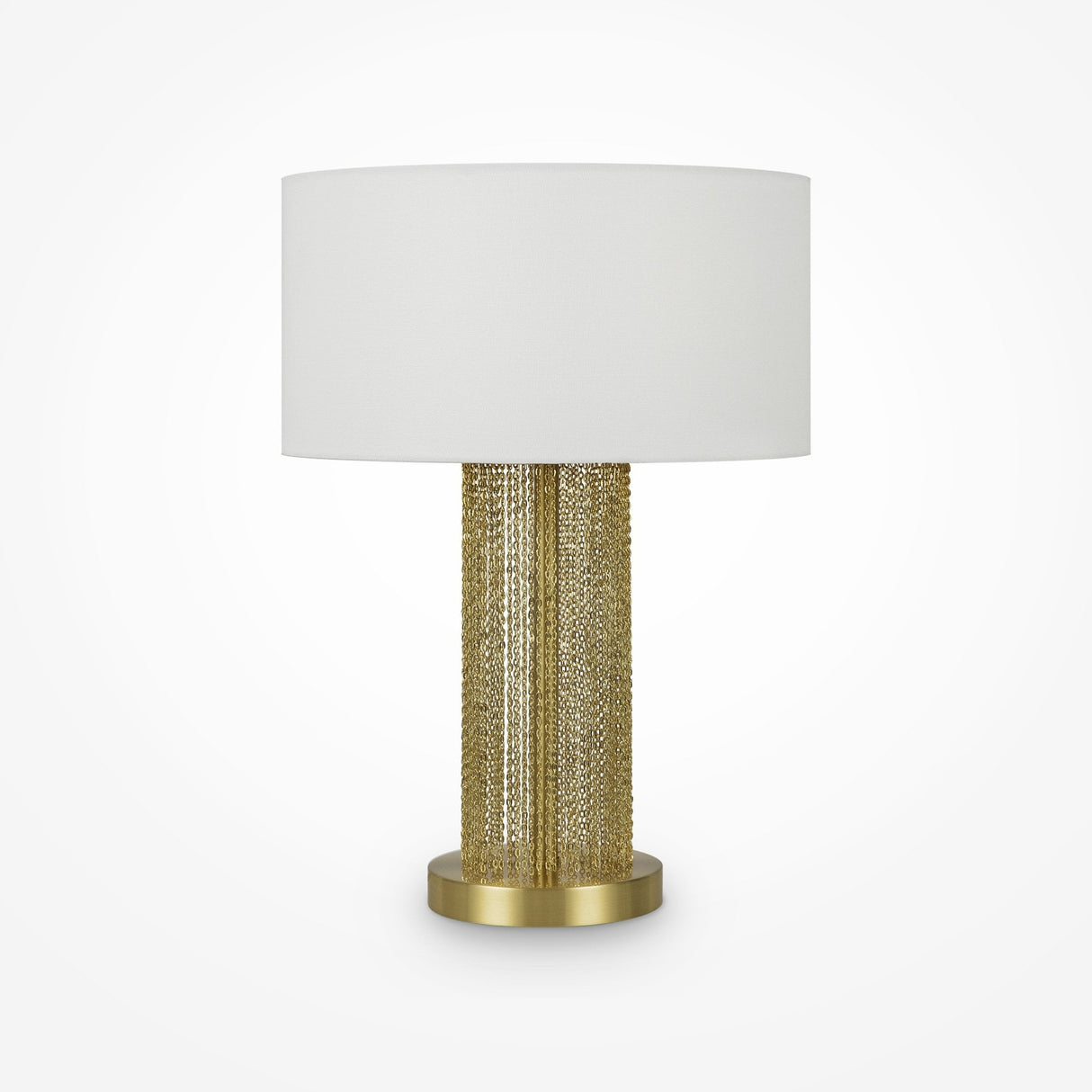 Elegant Gold Modern Table Lamp with White Sphere Lampshade