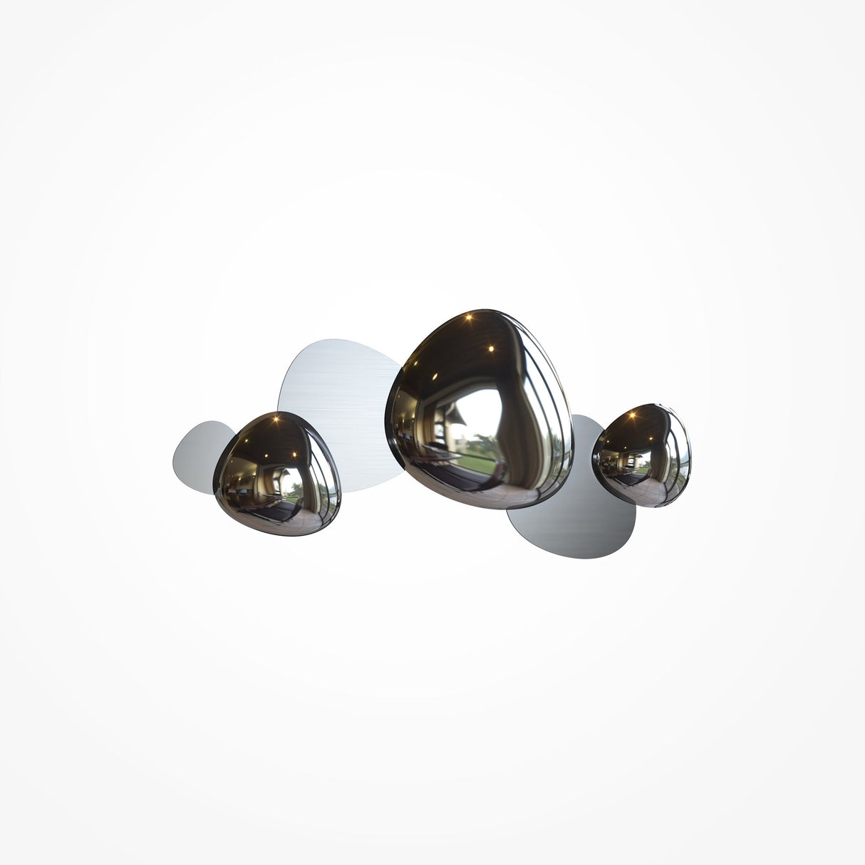 Contemporary Nickel Jack-stone Wall Sconce