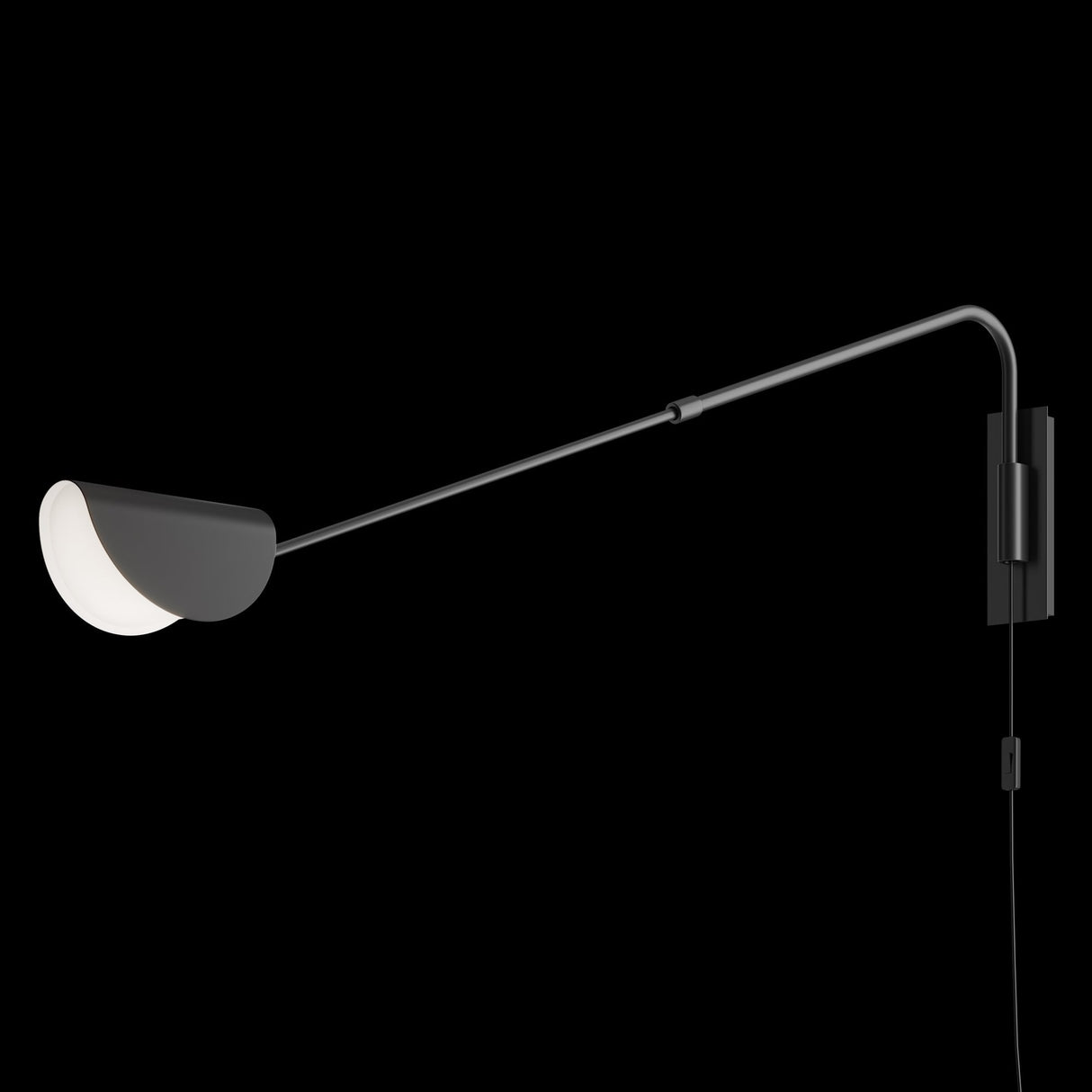 Sleek Black Mollis Wall Lamp - Contemporary Design