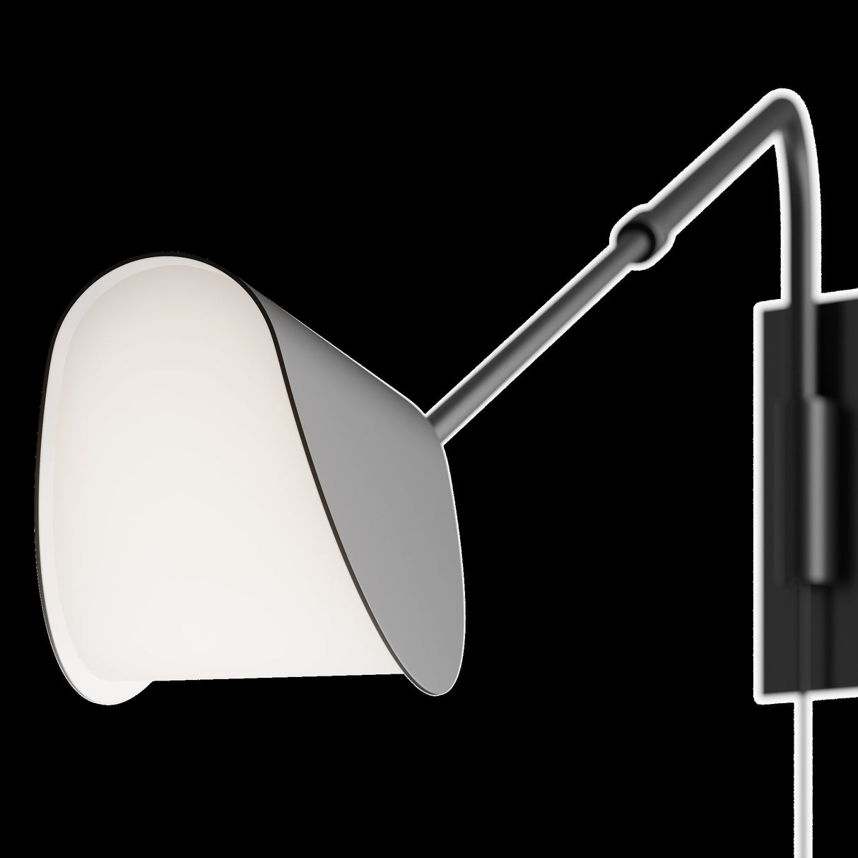Sleek Black Mollis Wall Lamp - Contemporary Design