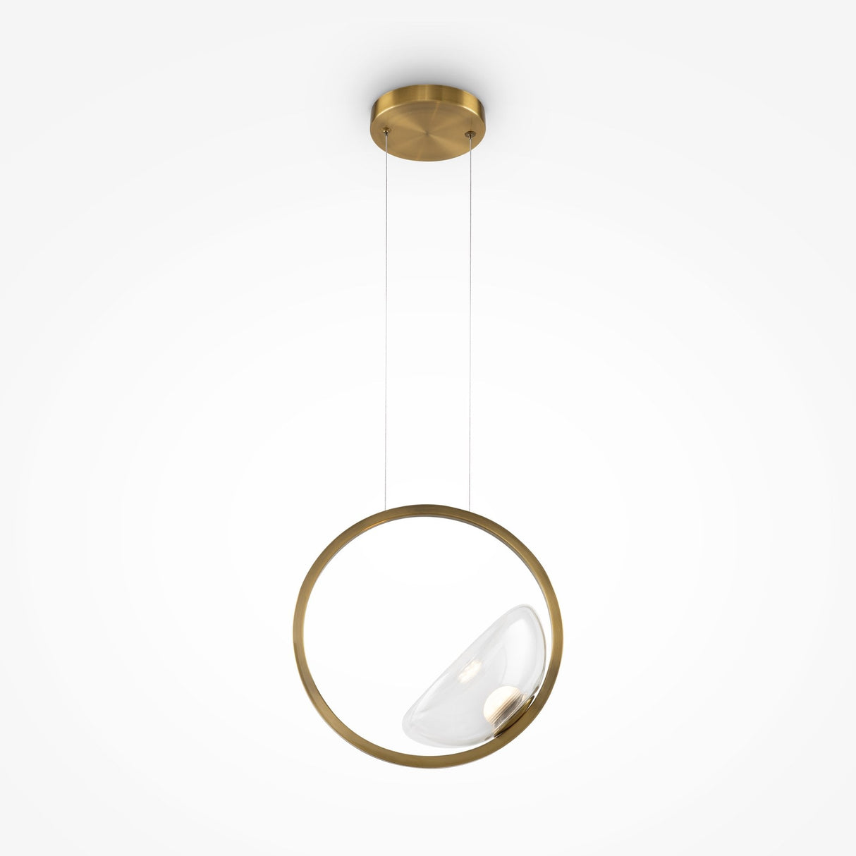 Elegant Brass Lunare Pendant Light - Modern Moon Design