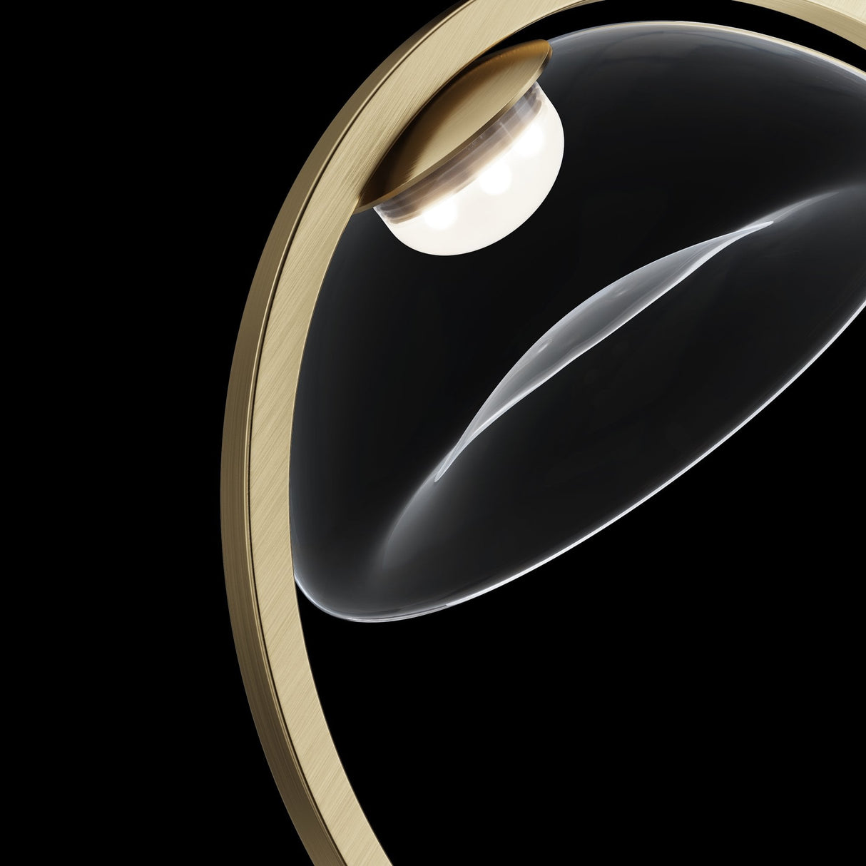 Lunar Brass Wall Light with Frosted Glass Dome - Modern Elegance by Maytoni