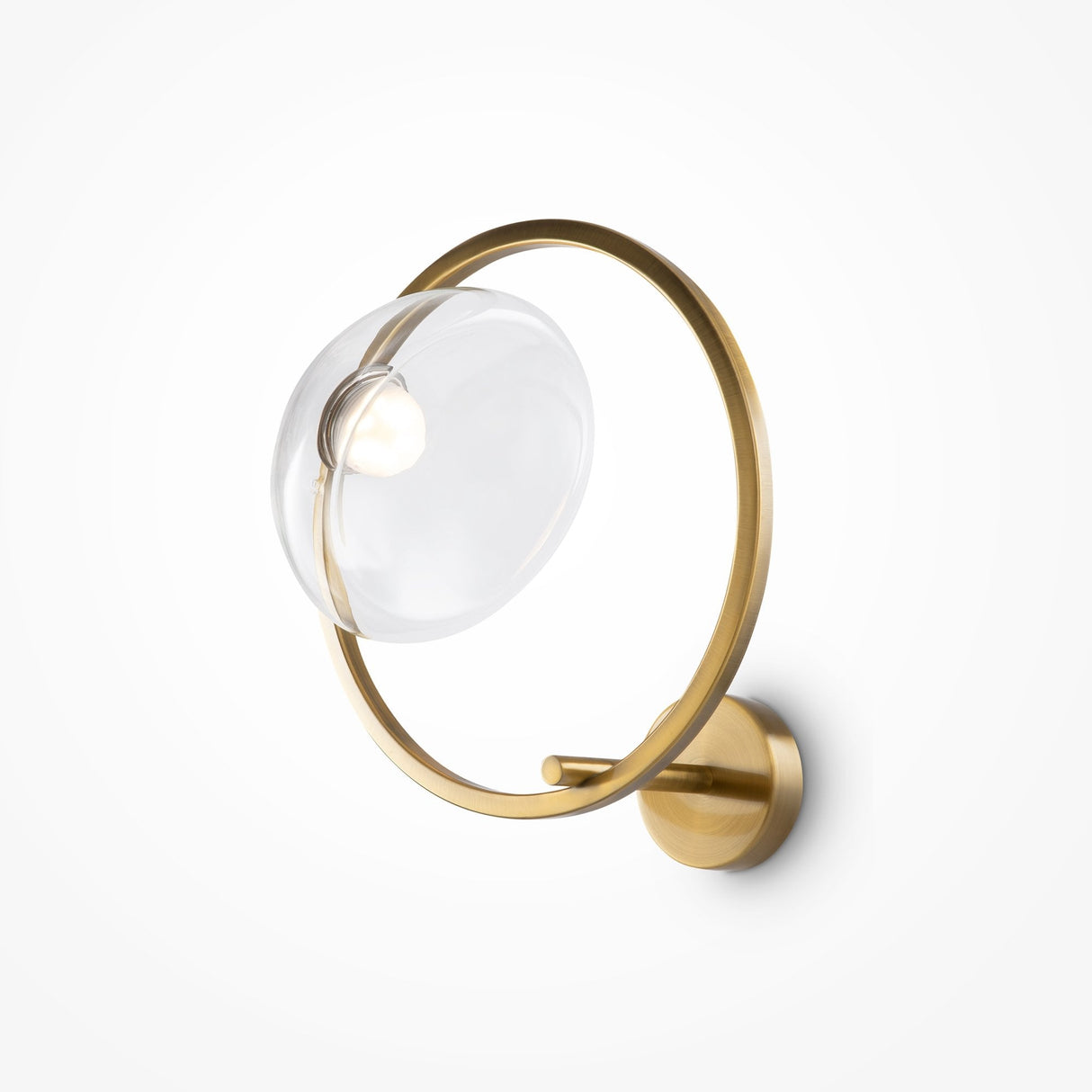 Elegant Brass Lunar Wall Lamp - Modern Aesthetic