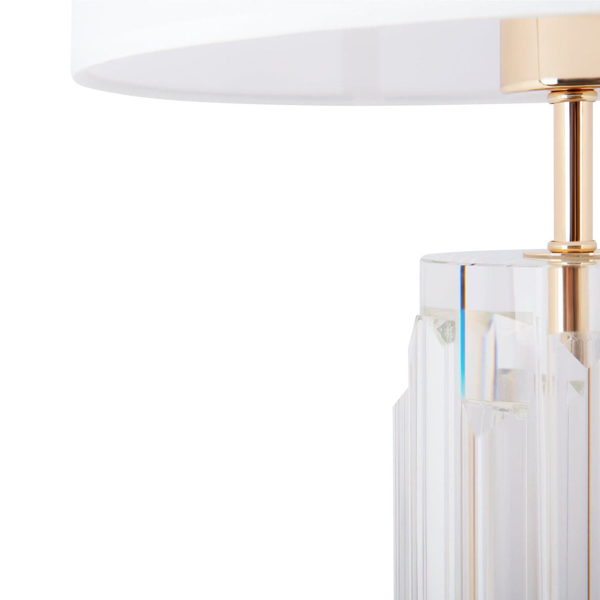 Elegant Gold Muse Table Lamp with White Cotton Shade